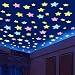 Stars Stickers for Ceiling, Adhesive 100pcs 3D Glowing Stars,Luminous Stars Stickers for Kids Bedroom Decor,Wall Stickers