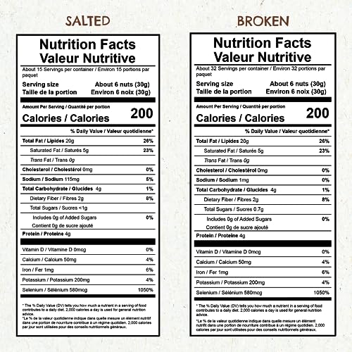 Raw Organic Brazil Nuts Broken (32oz) + Roasted Organic Brazil Nuts Salted with Himalayan Salt (15oz) - (Bundle of 2) image 5