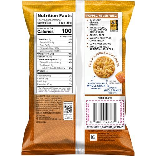 Image of Quaker Rice Crisps, Gluten Free, Caramel, 0.91 Oz, 30 Count