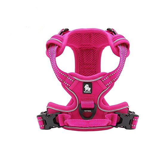 cocomall 犬用ハーネス 犬用胴輪 ドッグ ペット用品 ハーネス 3M反射材料 訓練 ナイロン製 小型犬 中型犬 大型犬に向け 通気性 調節可能