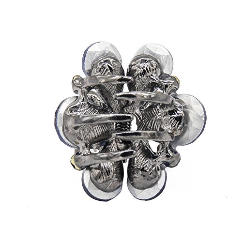 Carede 1.2 Inch Rhinestone Butterfly Claw Hair Clips Hair Clamp,Crystal Bow Hair Jaw Clip Barrettes For Girls Women,Pack Of 6 #TOP4