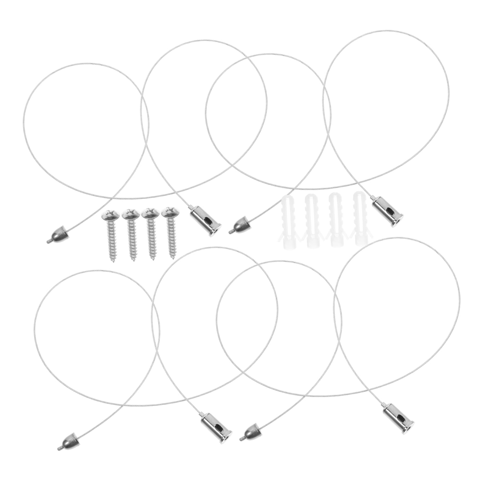 HOLIDYOYO DIY Lighting Accessories 4 Pack Pendant Lamp Hanging Wire Ropes Steel Wire for Led Lights