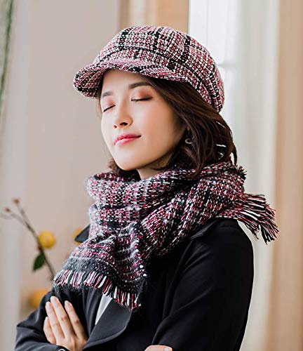 Bonnet tricoté chaud et polyvalent style béret d'hiver