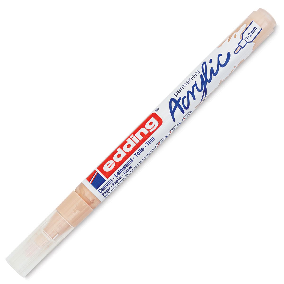 Edding 5300-255 - 1 Marcador Acrílico de Trazo Fino - Punta Redonda 1-2 mm - Beige