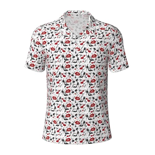Polo respirant pour homme anti-transpiration à motif original