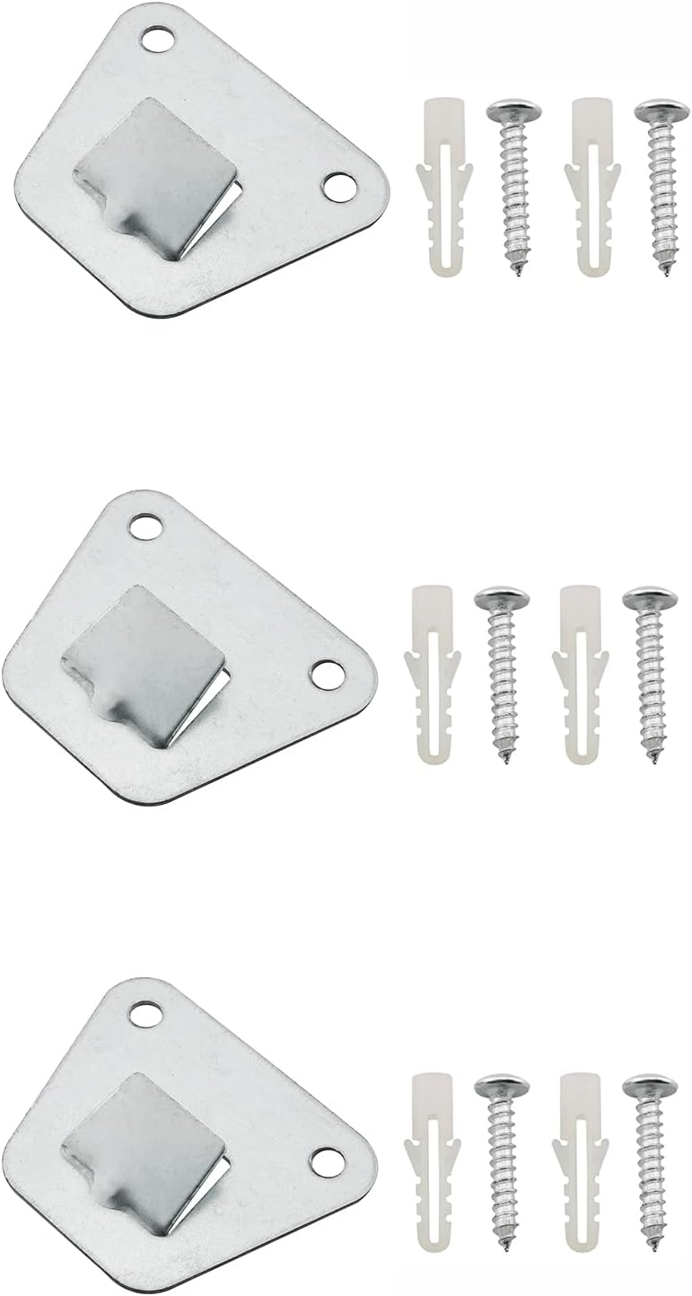 JianLing 3PCS Heavy Duty Wall Mount Fan Hood Hookup Bracket with Screws and Expansion Tube Wall Bracket for Oscillating Hidden Fan Support Hookups
