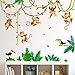 DECOWALL DWL-2013 Singes dans la jungle Autocollants Muraux Mural Stickers Chambre Enfants Garderie Salon wall adhsif maison dcalcomanies