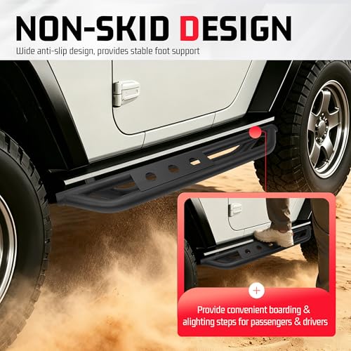 Estribos laterales de acero para Jeep Wrangler JK 2007-2018 miniatura 6