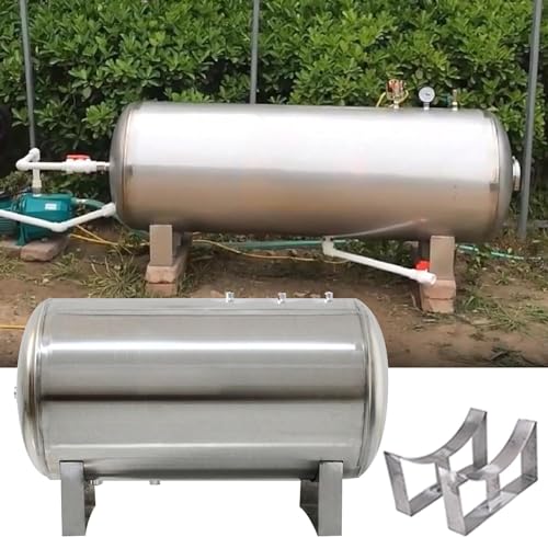 KGBNYSS Pressure Tank 26 40 50 65 80 130 Gallon Horizontal Pressure Tank Stainless Steel, Pressurized Water Bladder Tank for Well Pump/Basement Booster Pump(250L/66Gal(115x65cm/45.3x25.6in))