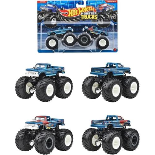 Image of Hot Wheels Monster Trucks Bigfoot Vs Bigfoot Bite Demolition Doubles 2026 1:64 Scale 3+ Ages - Multicolor