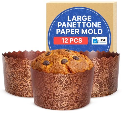 Paska-Form Osterbrotformen, 12 Stück, 425 ml, Osterbrotpapierform, Kulich, Panettone-Papierform, große Pascha