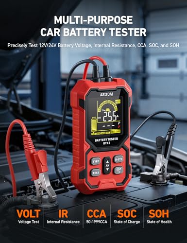 AstroAI 12V/24V Car Battery Tester