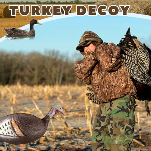 image for Poen 2 Pcs Collapsible Turkey Decoys for Hunting Lookout Standing Life