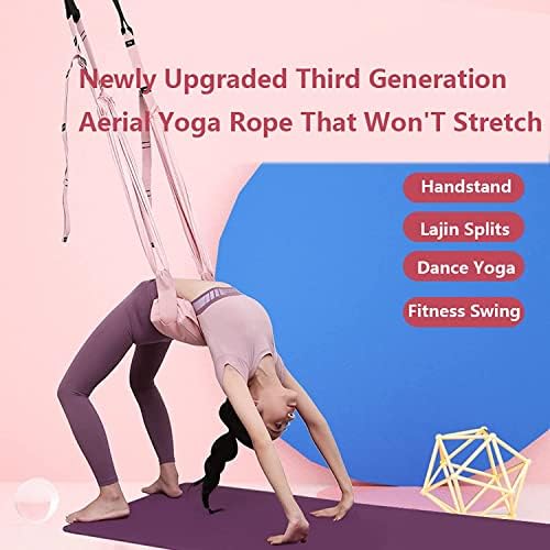 Xemz Yoga Fitness Stretching Strap with Cushion, Adjustable Leg Stretcher Back Bend Assist Trainer Improve Leg Waist Back Flexibility Home Gym Equipment for Pilates Ballet Split Gymnastics Rehab