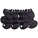 Brazilian Hair Bundles Body Wave Bundles with Closure Virgin Human Hair Bundles with 4x4 Closure(8 8 8 8+8) Body Weave 4 Bundles with Lace Closure 10A Unprocessed Hair Bundles with Closure 50g/bundle