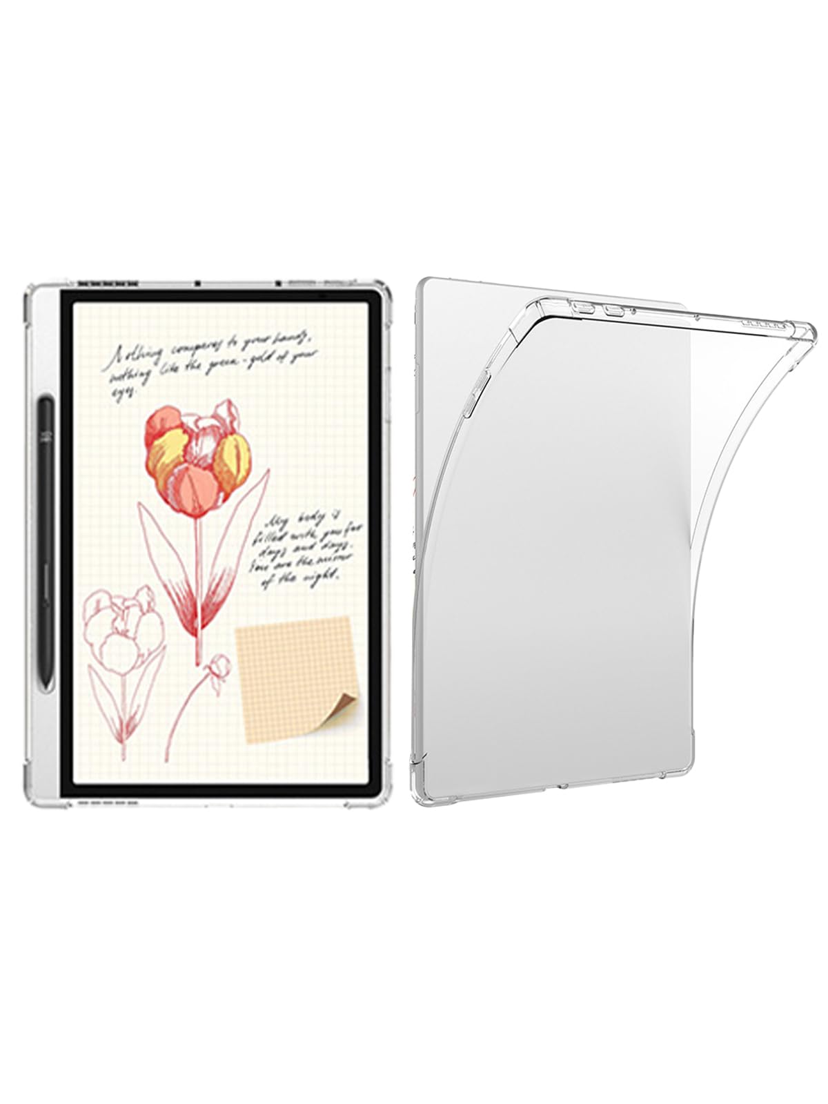 for XPPEN Magic Note Pad 10.95 Inch Tablet Case,Ultra-Thin Full Coverage Corner,BOVUGAC Soft TPU Shockproof Kids Friendly for Magic Note Pad 10.95" Case Cover.(Clear)