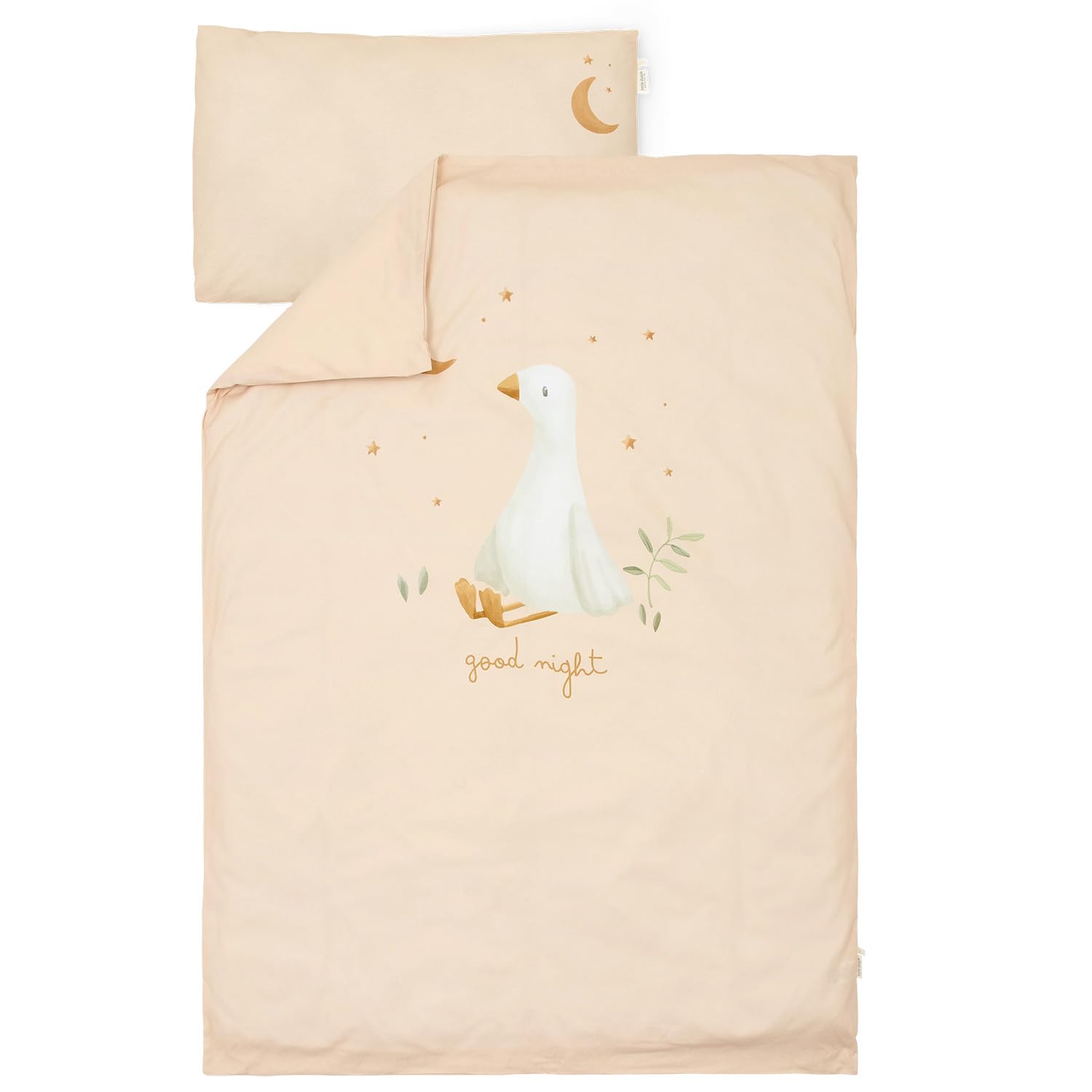 Little Dutch Bettwäsche Kinderbettwäsche für Kinder (100x140 cm + 40x60 cm) Little Goose - Newborn Naturals beige
