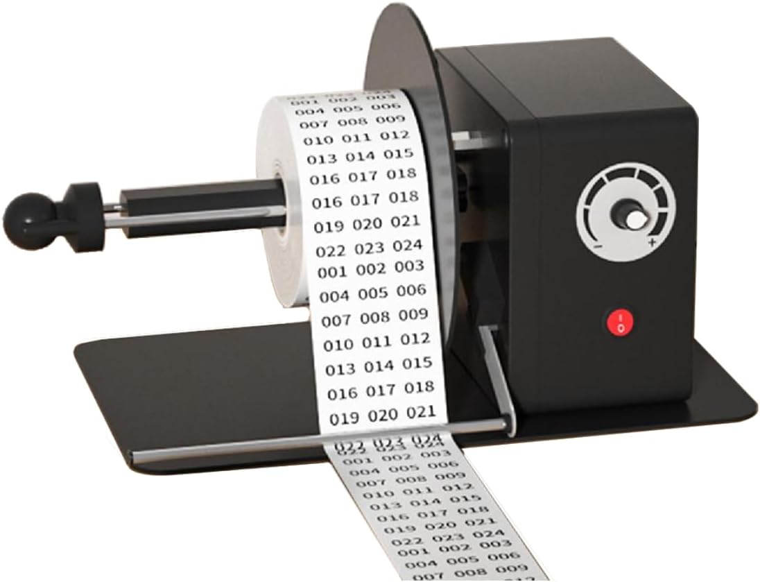 Adaptive Speed Label Rewinder, Upgraded with Flexible Assembly Jig for 1 Or 1.5 Inch Core, Max Outer Diameter 6 Inch
