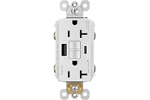 Legrand Radiant White Self-Test Tamper Resistant GFCI Outlet with USB Ports