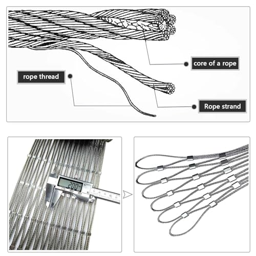 Flexible Stainless Steel Rope Mesh Rust and Corrosion Resistant Steel Wire Mesh Metal Woven Mesh Con