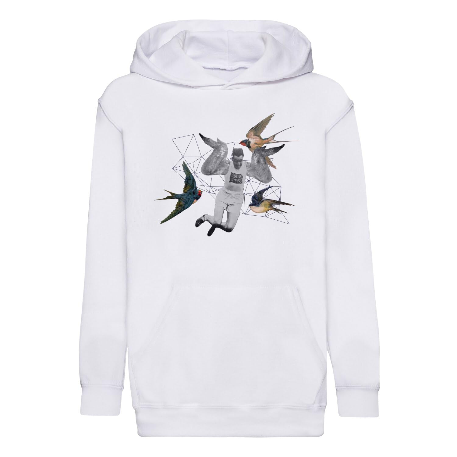 Sweat à capuche enfant athlète ailes de poulet design collage