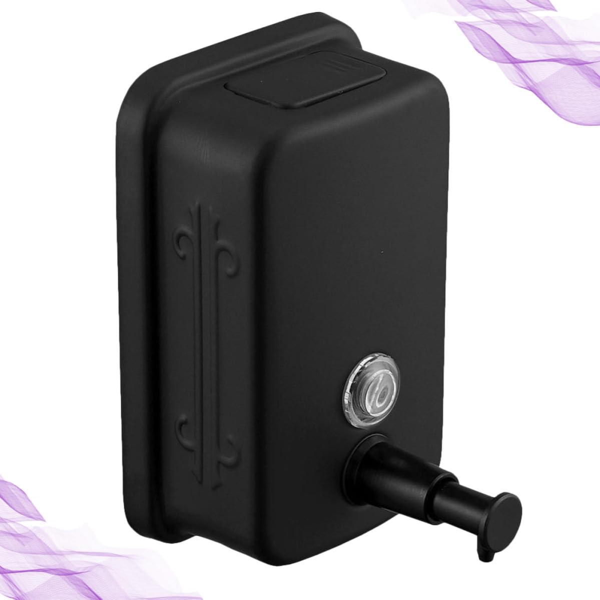ifundom Dispensador de Jabón de Pared Negro de Acero Inoxidable 500ml