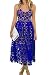 AlvaQ Womens Summer Sexy V Neck Lace Hollow Beach Evening Wedding Midi Dress Plus Size Formal Blue Large