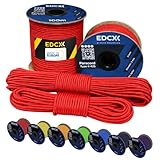 EdcX 3 mm Nylon Paracord 425 (15, 30, 50 and 100m) – 3 mm Type II, 100% Nylon Rope, 3 Strand Rope, 3 mm Nylon Rope in Many Colors (Light Red, 15 m)