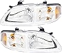For Nissan Sentra Headlights Lamps Set 2000 2001 Halogen Driver and Passenger Side