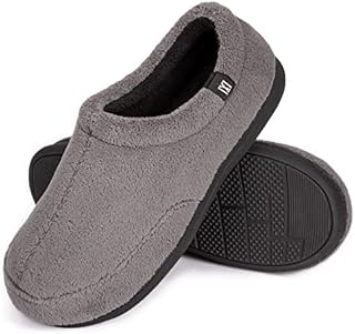 MERRIMAC Men's Classic Coral Fleece Memory Foam Slippers