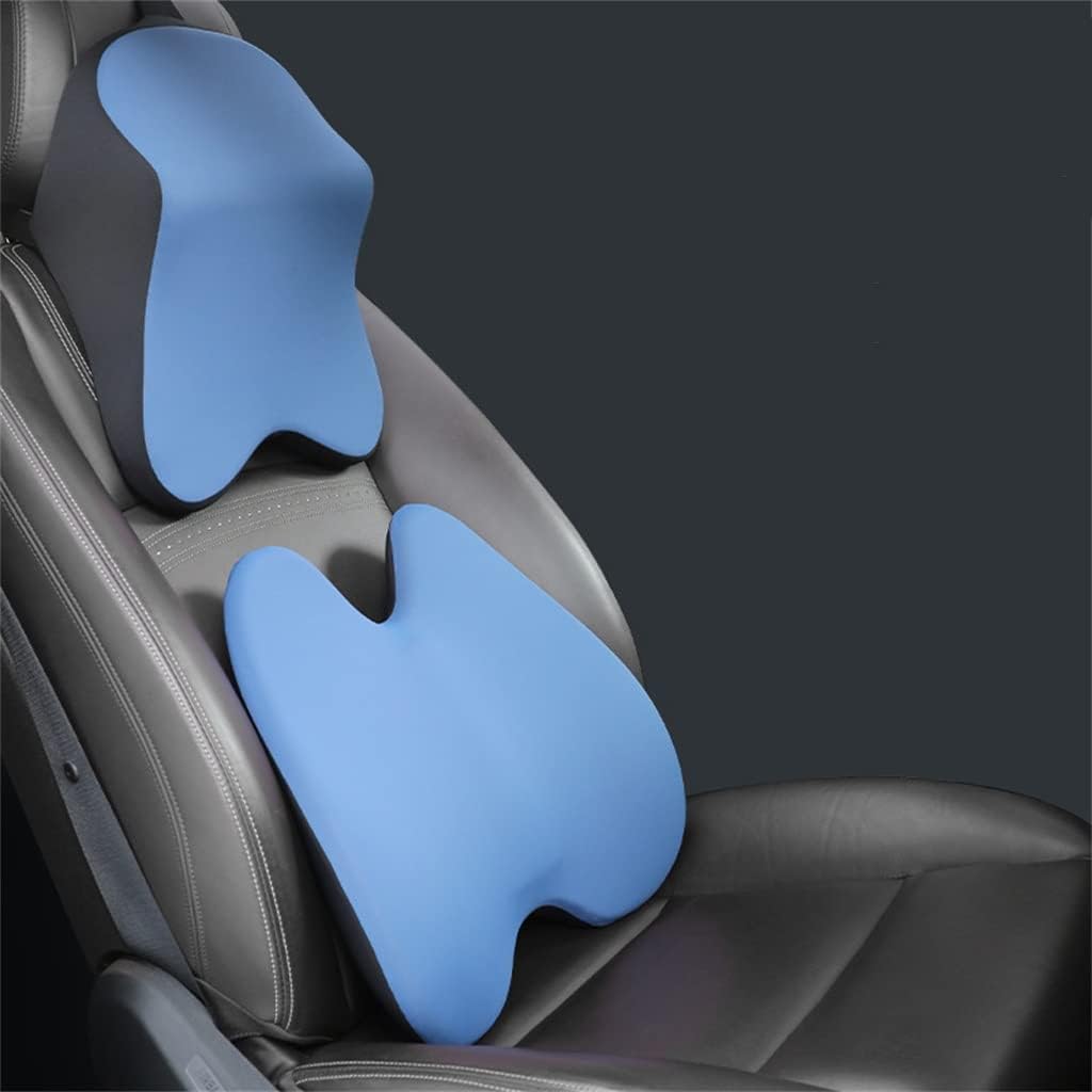 Car Headrest Memory Foam Car Pillow Neck Pillow Waist Cushion Waist Pillow Back Cushion Car(Blue)