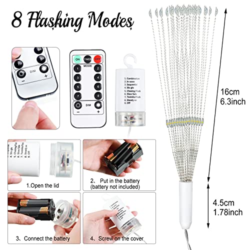 Treela Firework Lights Copper Wire Lights Waterproof 120 Led Lights 8 Modes Dimmable String Fairy Lights With Remote Control For Christmas Indoor Outdoor Tent Patio Decor #TOP2