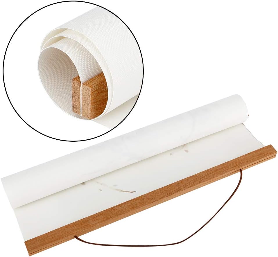 Magnetic Poster Hanger Frame, 11x14 11x17 Light Wood Wooden Magnet Canvas Artwork Print Dowel Poster Hangers Frames Hanging Kit (Teak Wood, 11"): Posters & Prints