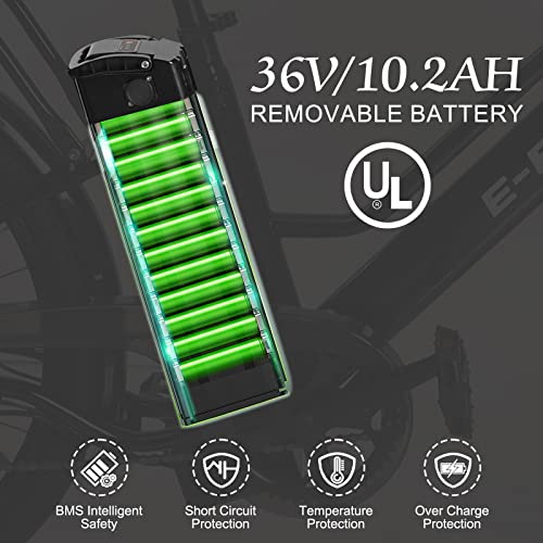 Aiwargod Electric Bike For Adults, 26 Inch Electric City Cruiser Bicycle, 350W(Peak 500W) Ebike With 36V Removable Battery And Shimano 7-Speed, Commuter Electric Street Bike Women, Black #TOP1