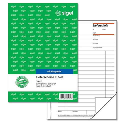 Preisvergleich Produktbild SIGEL LI528 Lieferscheine A5, 2x50 Blatt