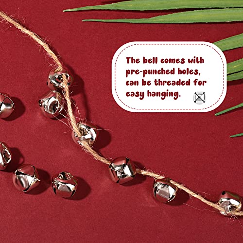 Morfen 0.51Inch/13Mm Jingle Bells, Metal Craft Bells, Small Bells For Crafts, Diy Bells For Christmas Festival Decoration Home Decoration Silver (13Mm*100Pcs) #TOP4