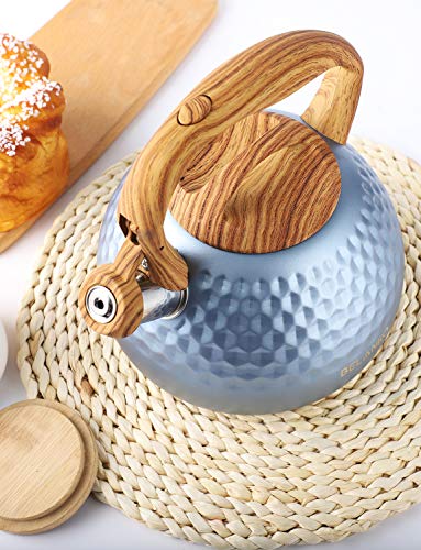 Belanko BE-TK Tea Kettle, 2.7 Quart / 3 Liter Belanko Stainless Steel Tea Kettles For Stove Top, Food Grade Teapot With Wood Pattern Handle Loud Whistling For Coffee, Milk Etc, Gas Electric Applicable thumb #7