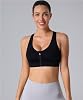 Fuqimanman2020 Sports Bras for Women Front Close Comfort Padded Wireless Workout Yoga Bra Black #1