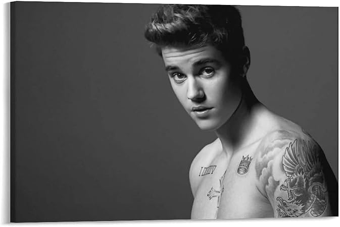 Amazon Co Jp ジャスティン ビーバーポスター 壁飾り キャンバス 壁アートホーム バスルーム 寝室 オフィス装飾 プリント芸術作品 インテリア08 12inch 30cm ホーム キッチン