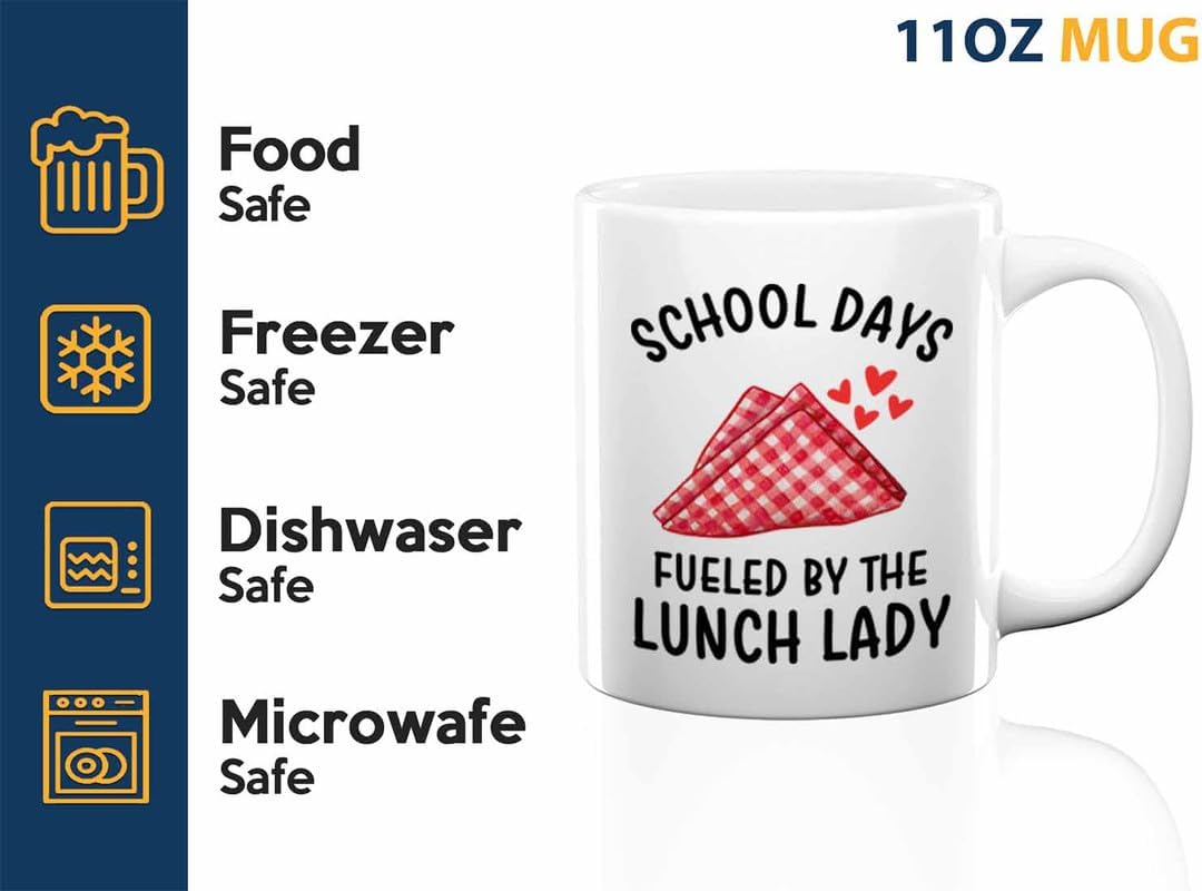 Lunch Lady Coffee Mug 11oz White - School Days - Cafetaria Lunch lady High school serving food student image 3