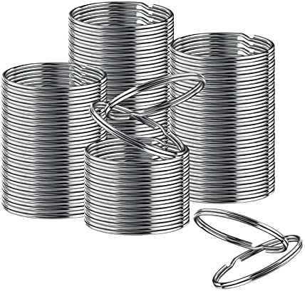 50 Pack (28mm)1.1" Nickel Plated Split Large Keyringkeyrings,Round Edged Keychain Key Rings Rugged and Durable, Suitable for Home Storage, car Keys, and Dog Collars, DIY Arts & Crafts