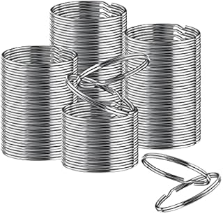 50 Pack (28mm)1.1" Nickel Plated Split Large Keyringkeyrings,Round Edged Keychain Key Rings Rugged and Durable, Suitable for Home Storage, car Keys, and Dog Collars, DIY Arts & Crafts