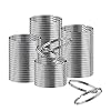 Reusious Sleutelringen 28 mm vernikkeld zilverstaal, afgeronde randen, ronde sleutelbandring, sleutelhangerringclips (50…
