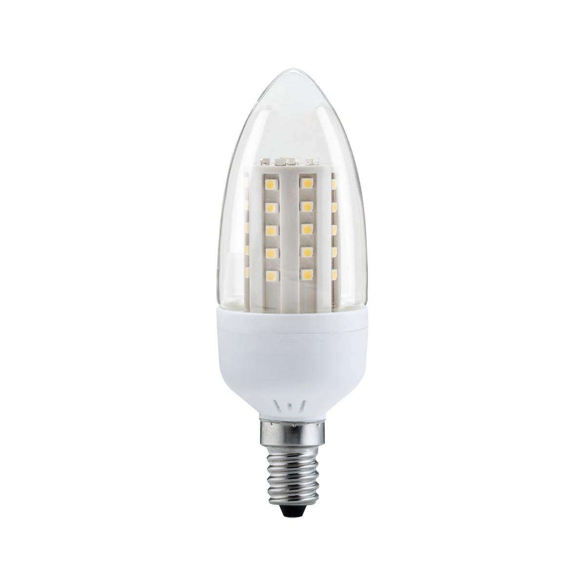 Paulmann LED Kerze LED Kerze 2,6W = 25W E14 Klar Warmweiß 200lm Sparlampe Sparbirne warm:LED Kerze 3W E14 Klar Warmweiß 200lm 28109