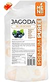 Premium Blaubeer-Püree 1 kg – 90% Frucht + 10% Zucker | Natürlich, ohne Konservierungsstoffe | Für Kuchen, Desserts, Eis, Smoothies, Cocktails | Profi-Qualität HoReCa – Blueberry Puree