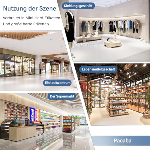 Pacaba Magnetlöser für Sicherungsetiketten,Diebstahlsicherung Magnet Etiketten Entferner Kleidung EAS Systeme Magnetentferner mit Befestigungslöchern (QL+gz)