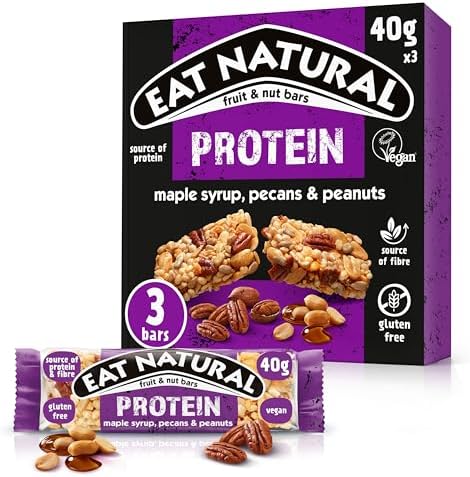 Eat Natural Protein Packed Bars, Maple Syrup, Pecans & Peanuts, 3 x 40g