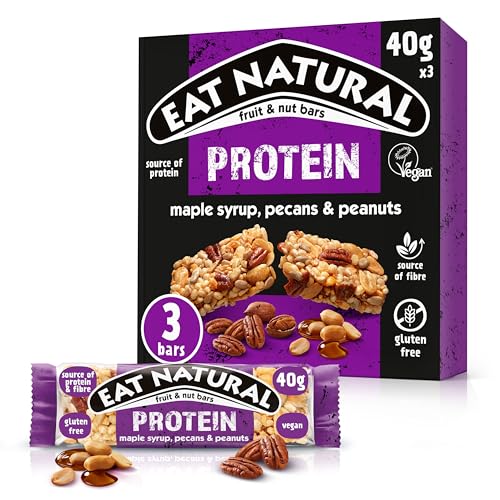 Eat Natural Protein Maple Syrup, Pecans & Peanuts Fruit & Nut Bars 3 x 40g