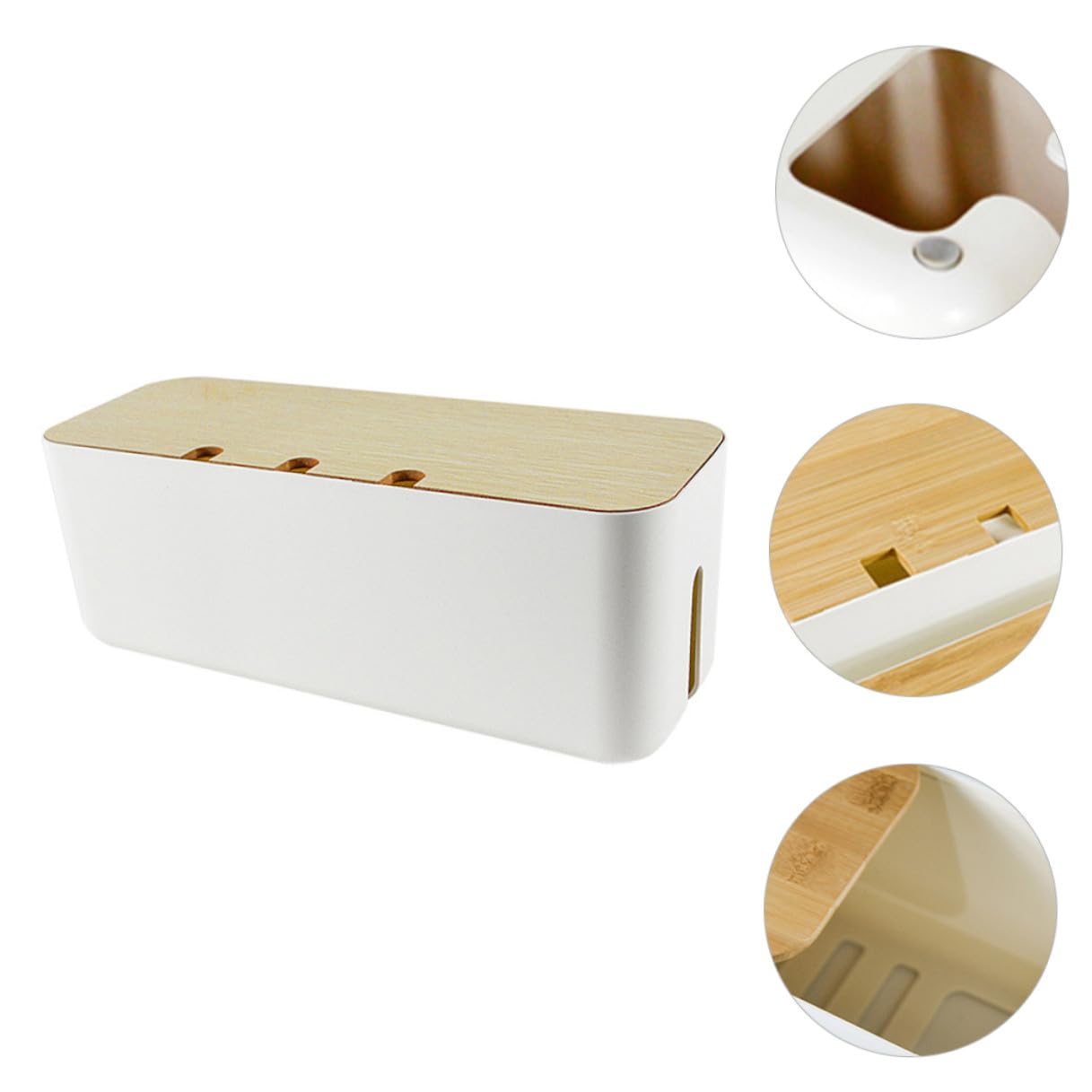 Caja de Almacenamiento para Cables y Enchufes Grande Organizador de Cables de Corriente de Densidad Caja para Regletas y Cargadores Solución para Hogar y Oficina