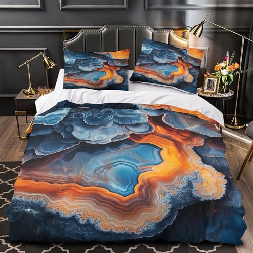 Housse de couette 140x200cm ondes abstraites design 3D - 2